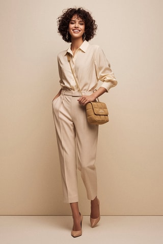 Bolso de nobuk Léonie - Camel
