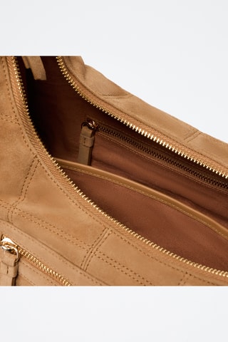 Bolso de nobuk Zazie - Camel