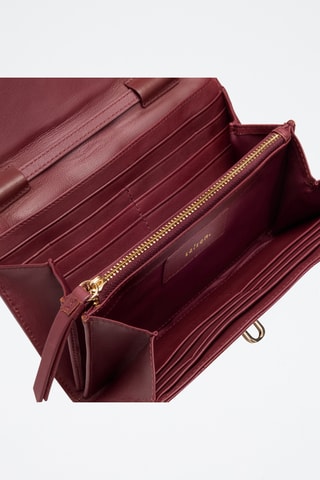 Bolso de mano de piel ovina Ruth - Burdeos