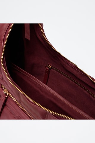 Bolso de piel ovina Zazie - Burdeos