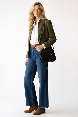 Bolso de piel bovina Inès - Negro