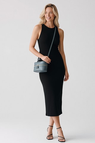 Bolso de piel ovina Maëlle - Gris