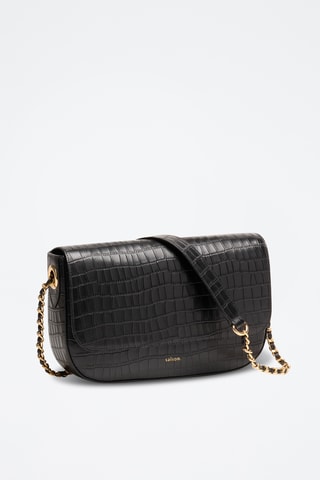 Sac bandoulière en cuir Alice - Noir
