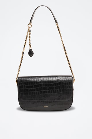 Sac bandoulière en cuir Alice - Noir