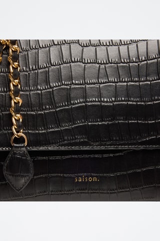 Sac bandoulière en cuir Alice - Noir