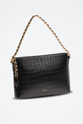 Sac bandoulière en cuir Emma - Noir