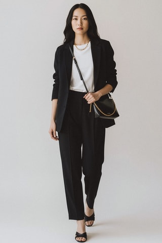 Sac bandoulière en cuir Emma - Noir