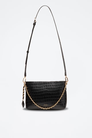 Sac bandoulière en cuir Emma - Noir