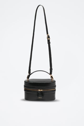 Bolso de piel bovina Maëlle - Negro