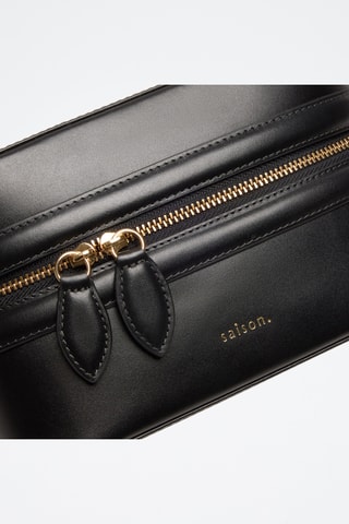 Bolso de piel bovina Maëlle - Negro
