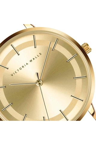Stalen Quartz Horloge - Goudkleurig - Victoria Walls