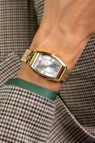 Roestvrijstalen Quartz Horloge - Goudkleurig en Grijs - Emily Westwood