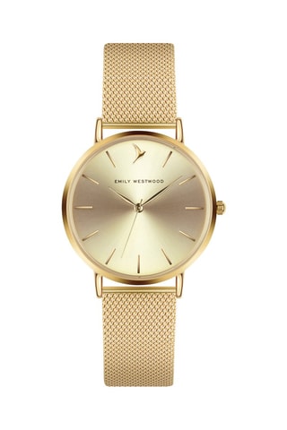 Stalen Quartz Horloge Goudkleurig - Emily Westwood - XXX Maskeren
