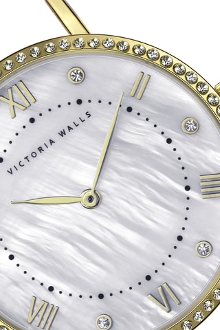 Reloj de cuarzo de metal - Dorado y blanco