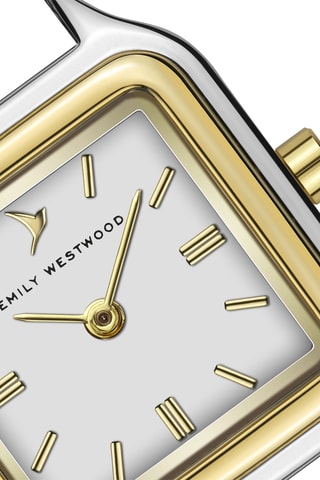 Reloj de cuarzo de acero - Plateado y dorado - Emily Westwood