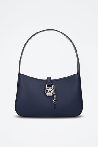 Sac porté épaule en cuir Lyra - Bleu