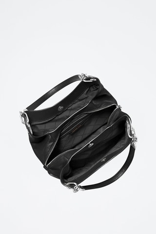 Sac porté épaule en cuir - Noir