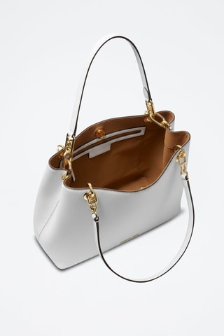 Sac porté épaule en cuir - Blanc