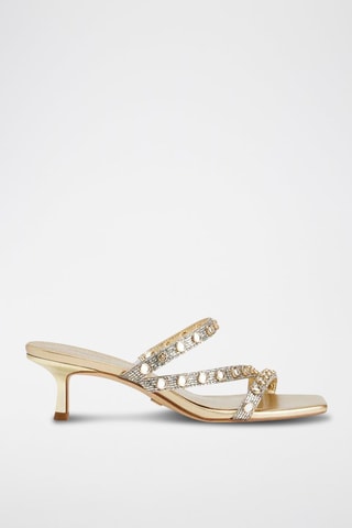 Mules à talons - Doré