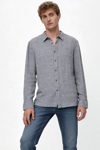 Chemise en lin - Gris