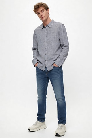 Chemise en lin - Gris