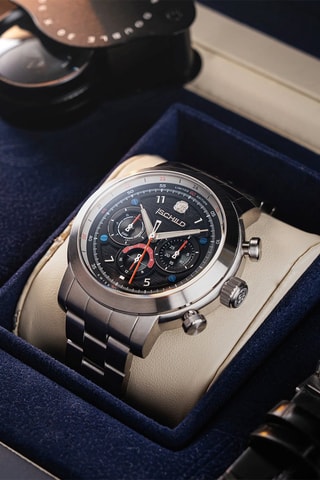Orologio automatico in acciaio Heinrich Swiss multifonctions Limited Edition - Cronografo - Argentato e nero