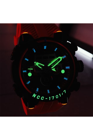 Orologio al quarzo in gomma Deimos - Rosso e nero - Nubeo