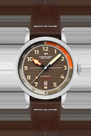Orologio automatico in pelle Camogli - Marrone - Dominatore Del Mare