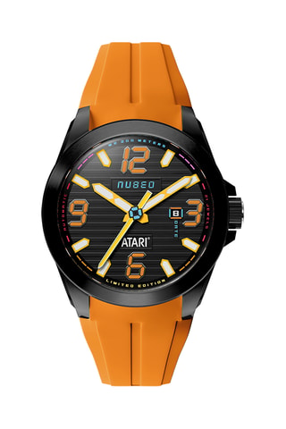 Orologio automatico in gomma Torrent - Arancione e nero - Nubeo