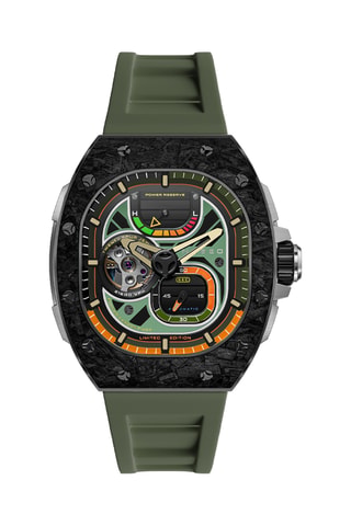 Orologio automatico in gomma Viper - Verde chiaro e nero - Nubeo