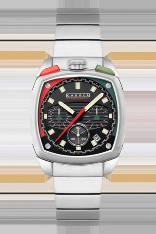 Orologio al quarzo in acciaio Taurus - Cronografo - Argentato - Cadola