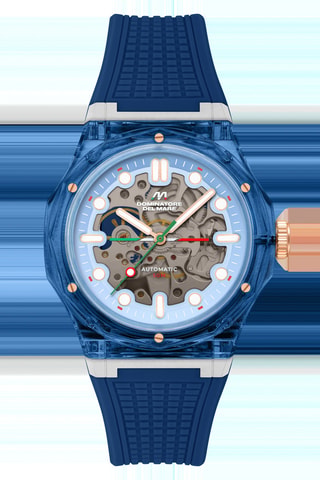 Orologio automatico in silicone Ravello - Cobalto - Dominatore Del Mare