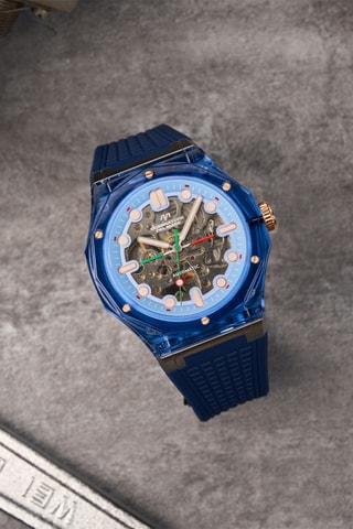Orologio automatico in silicone Ravello - Cobalto - Dominatore Del Mare