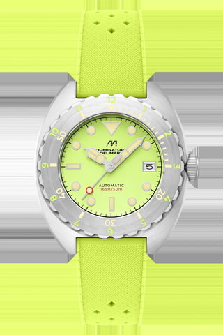 Orologio automatico in silicone Amalfi - Verde fluo - Dominatore Del Mare