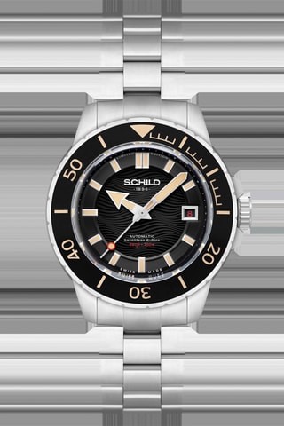 Orologio automatico in acciaio Hermann - Argentato e nero - Schild