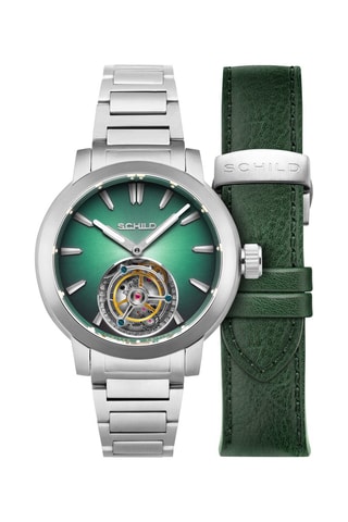 Orologio automatico in acciaio Friedrich Tourbillon Fume - Argentato e verde