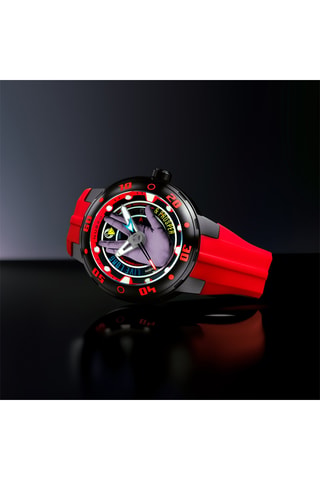 Orologio automatico in silicone Mariner - Rosso e nero - Nubeo