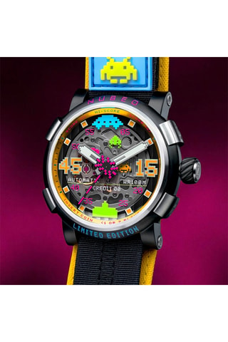 Cofanetto orologio automatico e cinturini in acciaio e ? Orion - Argentato e nero - Nubeo