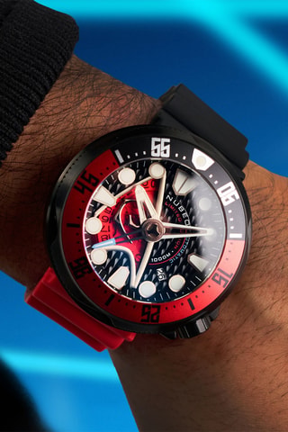 Orologio automatico in silicone Ventana - Nero e rosso - Nubeo