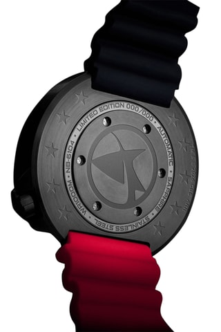 Orologio automatico in silicone Ventana - Nero e rosso - Nubeo