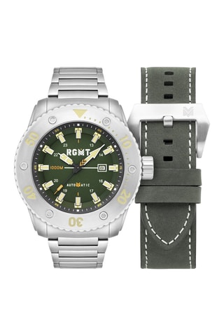 Cofanetto orologio automatico e cinturini in pelle e in acciaio All-Brite