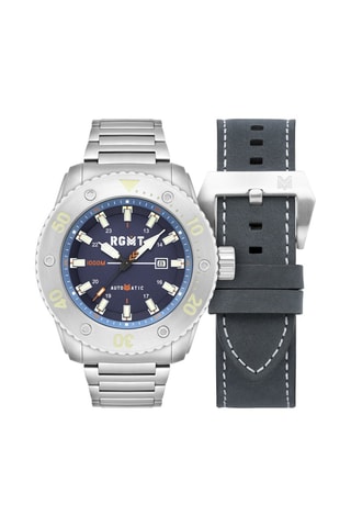 Cofanetto orologio automatico e cinturini in pelle e in acciaio All-Brite