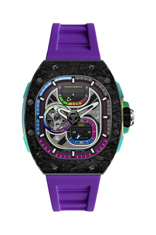 Orologio automatico in gomma Viper - Viola e nero - Nubeo