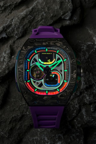 Orologio automatico in gomma Viper - Viola e nero - Nubeo