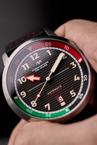 Orologio automatico in pelle Camogli - Nero - Dominatore Del Mare