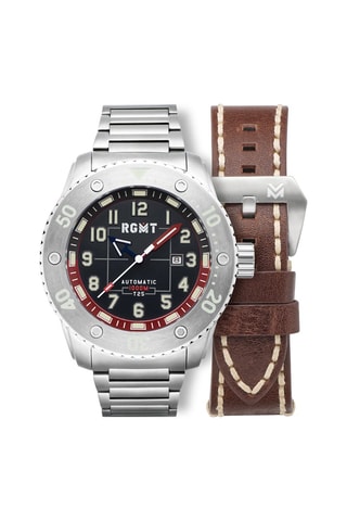 Cofanetto orologio automatico e cinturino in acciaio - RGMT