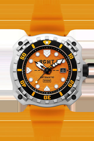 Orologio automatico in silicone Minesweep - Giallo e argentato - RGMT