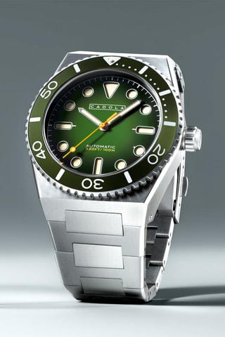 Orologio automatico in acciaio Farina - Argentato e verde scuro - Cadola