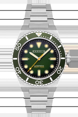 Orologio automatico in acciaio Farina - Argentato e verde scuro - Cadola