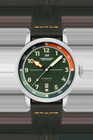 Orologio automatico in pelle Camogli - Verde scuro - Dominatore Del Mare
